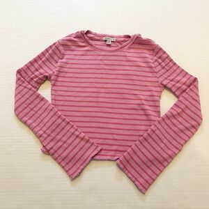Crewcuts Pink Striped Long Sleeve Top